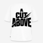 Preview: A CUT ABOVE Oversized T-Shirt in weiß mit Rückendruck